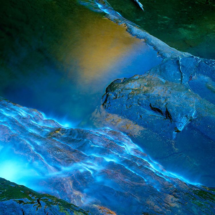 Waterfall-Edge-Blue-Glow-Copyright-Warren-Hinder-2015