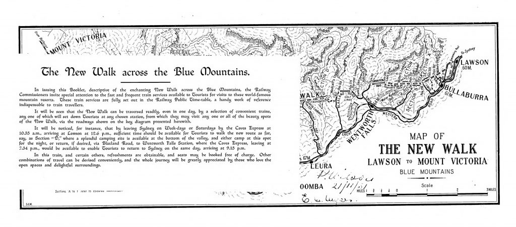 The new walk across the Blue Mountains Map