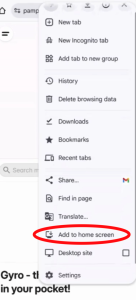Adding Gyro to the home screen of your Android phone